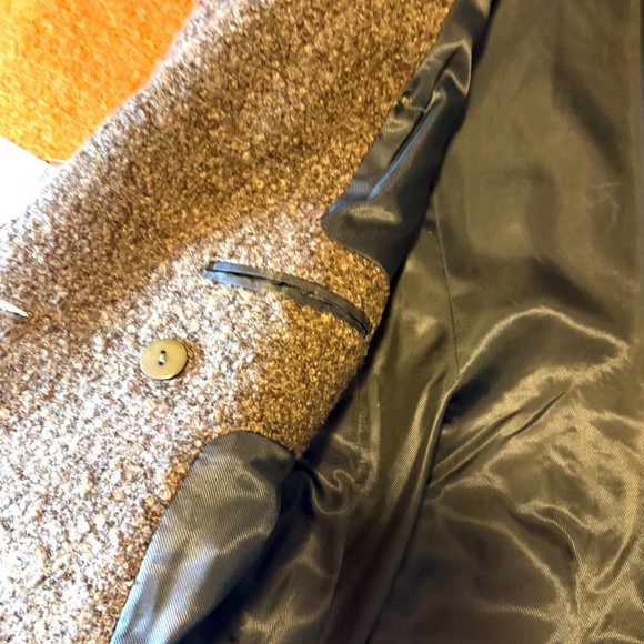 Zara khaki long wool blend boucle double breasted blazer coat NWT - Picture 9 of 13